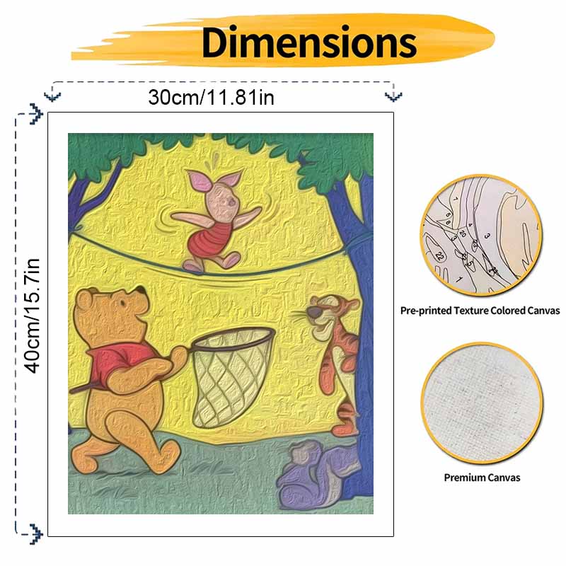Disney Winnie The Pooh digital oil painting diy coloring handpainted handpainted filling home decoration gift, nice wall decor art