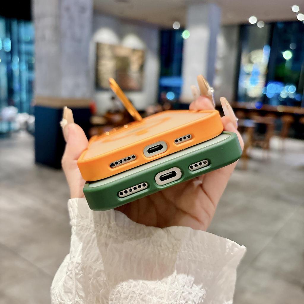 Matte Transparent Solid Color Camera Lens Stand Magnetic Charge Bumper Phone Case For iPhone 17 Air 16 PM 15 Plus 14 13 12 11 Pro Max Protective Cover
