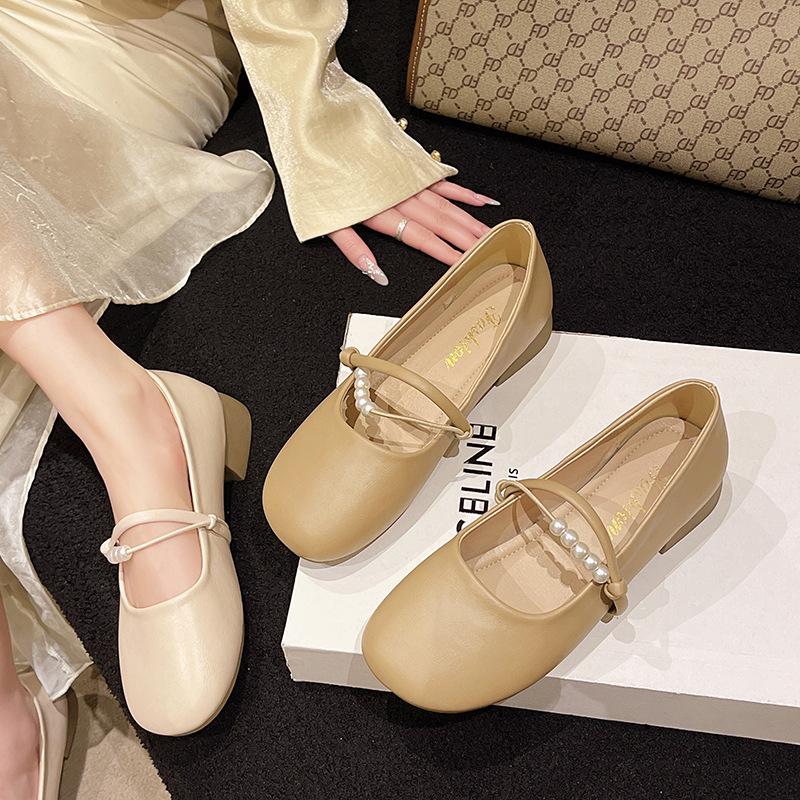 Late Evening Breeze Gentle Shoes Flat-soled Single Shoes Women's New Summer Mary Jane Shoes with Skirts Soft-soled Maternity Shoes