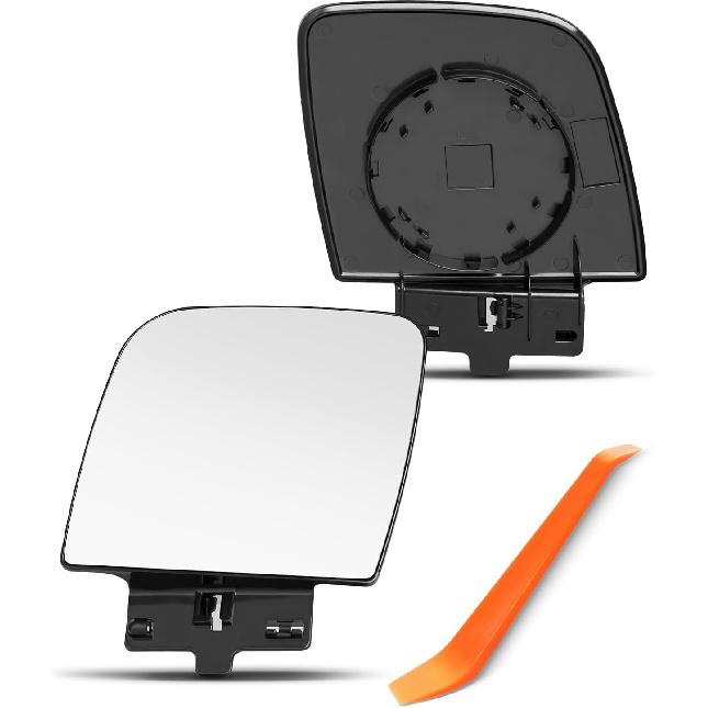 

Upper Driver Side Mirror Replacement for Ford E150 E250 E350 1992-2007, E450 1999-2007, E550 2002-2003, Left Side Mirrors Glass with Backing Plate Driver Side Upper(LH)