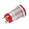 4 Pin Water Proof 12mm Metal Button Switch Power Shaped LED Self Lock Switch(Blue 9~30V)