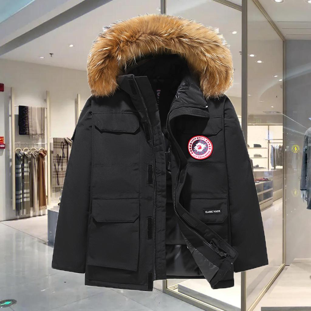 Ultra-Cold Mid-Length Down Parka with Hood - Couple Style