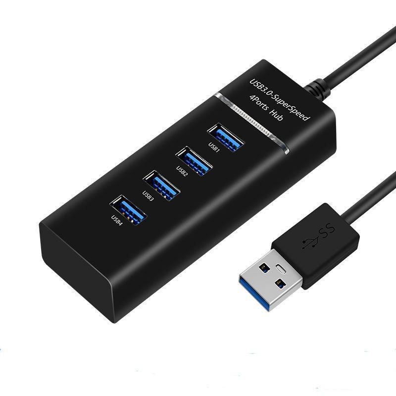 USB 2.0 One-to-Four Hub Splitter with 1.2m Cable for Laptop/Desktop Expansion