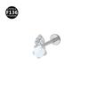 2024 F136 Titanium Flower Cone Pendant Chain Lip, Ear & Tragus Stud with Internal 0.9 Thread