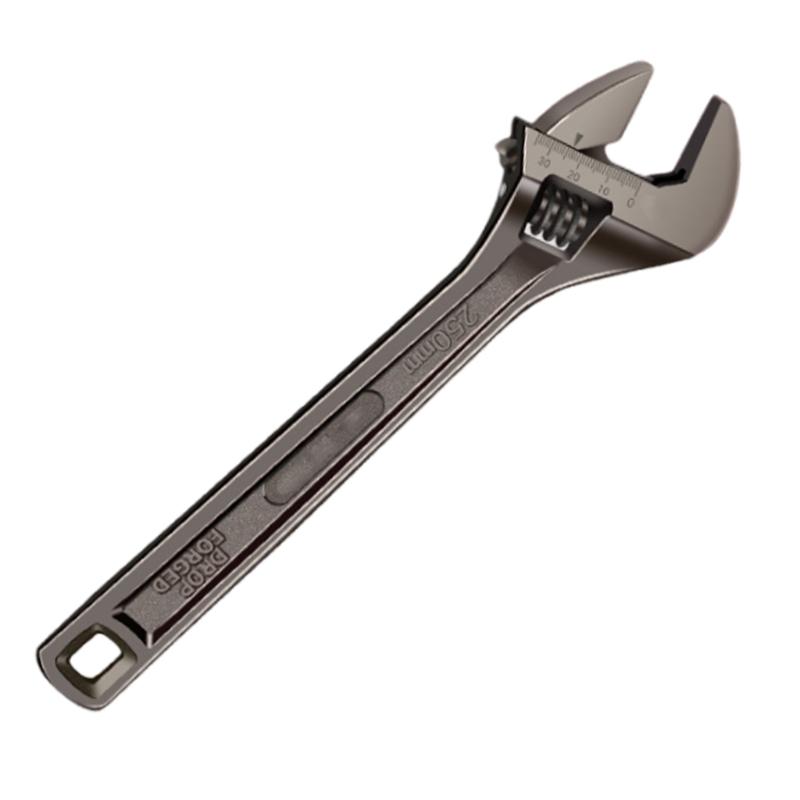 Adjustable Wrench 8/10/12/15/18inch Wide Jaw Wrench with Metric Scale for Home, Garage, Workshop Repair Tool