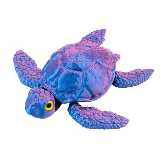 3D Printed Turtle Figurine Movable Joints Turtle Figure Articulated Sea