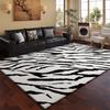 Black and White Zebra Pattern Carpets for Living Room Home Thick Plush Floor Mat Large Area Bedroom Decor Carpet Fluffy Soft Rug