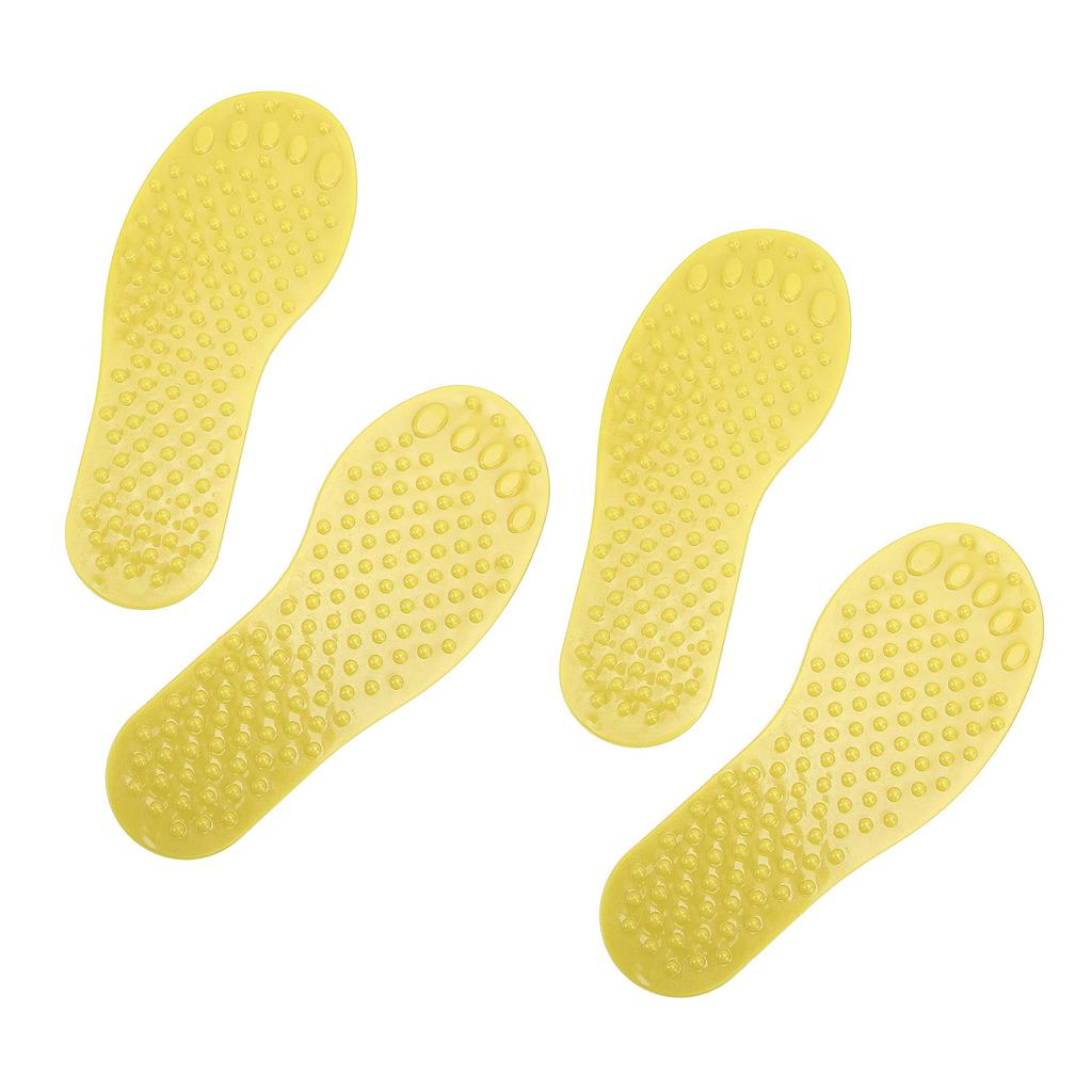 2Pair Foot Shaped Floor Markers PVC Non Slip Educational Footprint Markers for Preschool Classroom Kindergarten Yellow