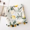 Lemon Tree Damen Eleganter Schal mit Zitronenbaum-Print und Quasten - Weiches Atmungsaktives Polyester-Tuch für, Strandurlaube & Freizeitaktivitäten, Leicht