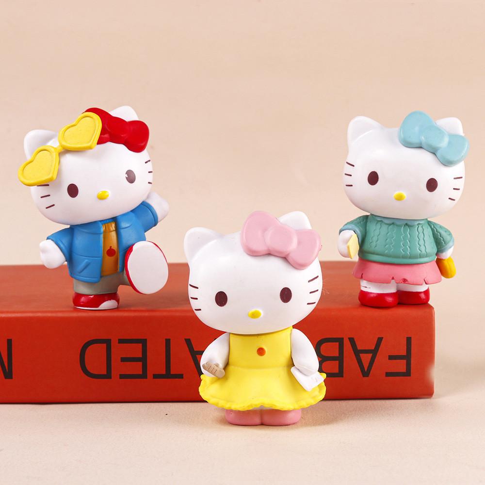 Kt Cat Pvc Car Dashboard Decoration Collectible Toy Gift For Girls