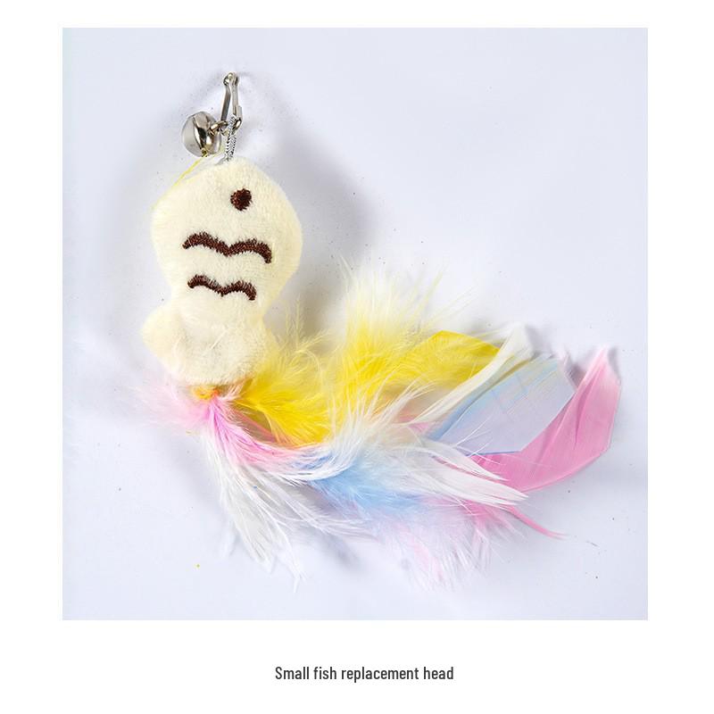 Cross-Border Suction Cup Cat Teaser Stick with Feather Attachment