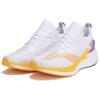 Li Ning Yue Ying 1.0 Fabric Shock Absorbing Breathable Low Top Running Shoes Men Sneakers White Orange ARHS005-4