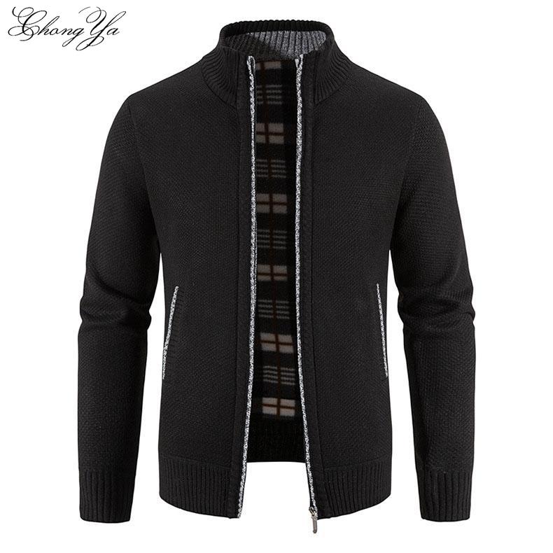 Men's Cardigan Jacket Zipper Knit Shirt Shirt Men's Tops