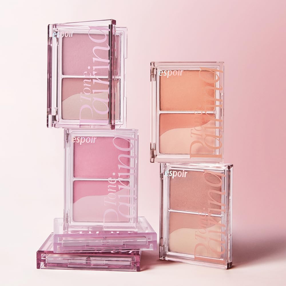 ESPOIR Tone Pairing Cheek Pink Icing Powder Cheek Cream Cheek Cheek with a Soft Texture and Shimmer for a Translucent Suitable for Both Warm and Cool