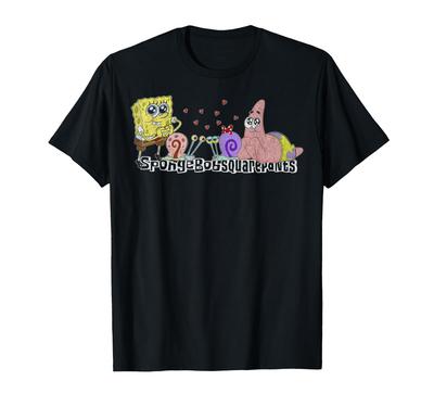 Camiseta Coração de Caracol Bob Esponja Calça Quadrada Patrick Estrela