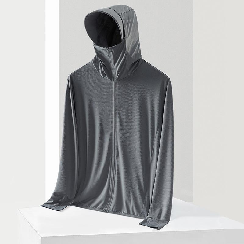 2024 Men's Summer Anti-UV Ice Silk Breathable Sun Protection Jacket for Outdoor Fishing