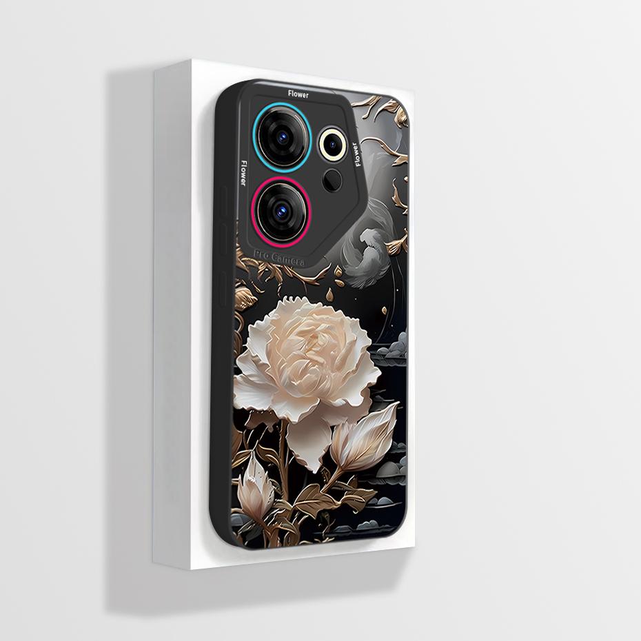 For Tecno Camon 20 Premier 5G Phone Case Fancy Camera Lens Protector Soft Liquid Silicone Funda For Camon20 Premier CK9n Coque