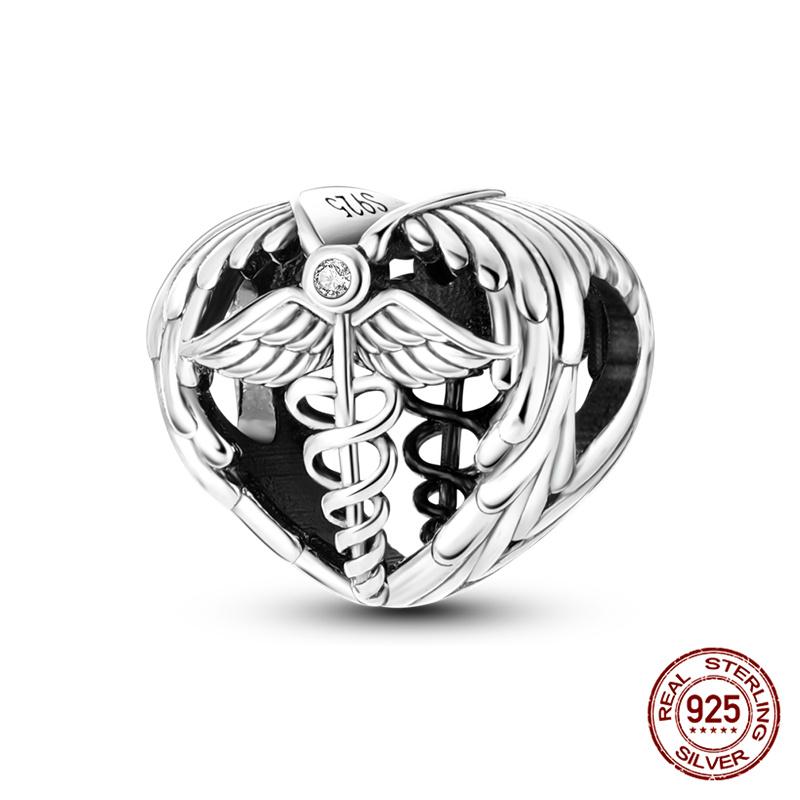 

Original Copper Heart Shaped Beaded Pattern Tree Of Life Charm Fit Original Wrist Bracelet DIY Craft Jewelry Crafting Women Gift