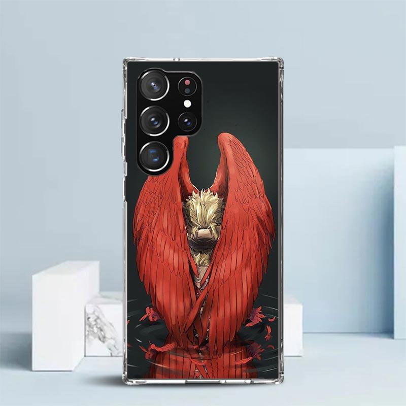 Hawks MHA My Hero A-Academy Soft Cover for Samsung Galaxy S25 Edge S26 S24 S23 Ultra Phone Case S22 S21 Plus S20 FE Print Patter