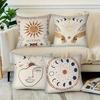 Bohemian Star Crescent Script Digital Printing Pillow Cover Short Plush Suitable Living Rooms Bedrooms Sofas Throw Cushion Cover