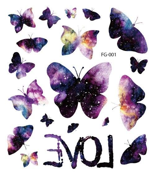 

Женские цветы временные татуировки наклейки водонепроницаемые наклейки для боди-арта одноразовые бабочки Tatouage Temporaire