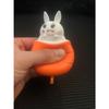 2pcs Squishy Carrot Rabbit Squeeze Telescopic Toys Kids Children's Radish Rabbit Cup Pinch Music Toy Creative Stress Relief Gift