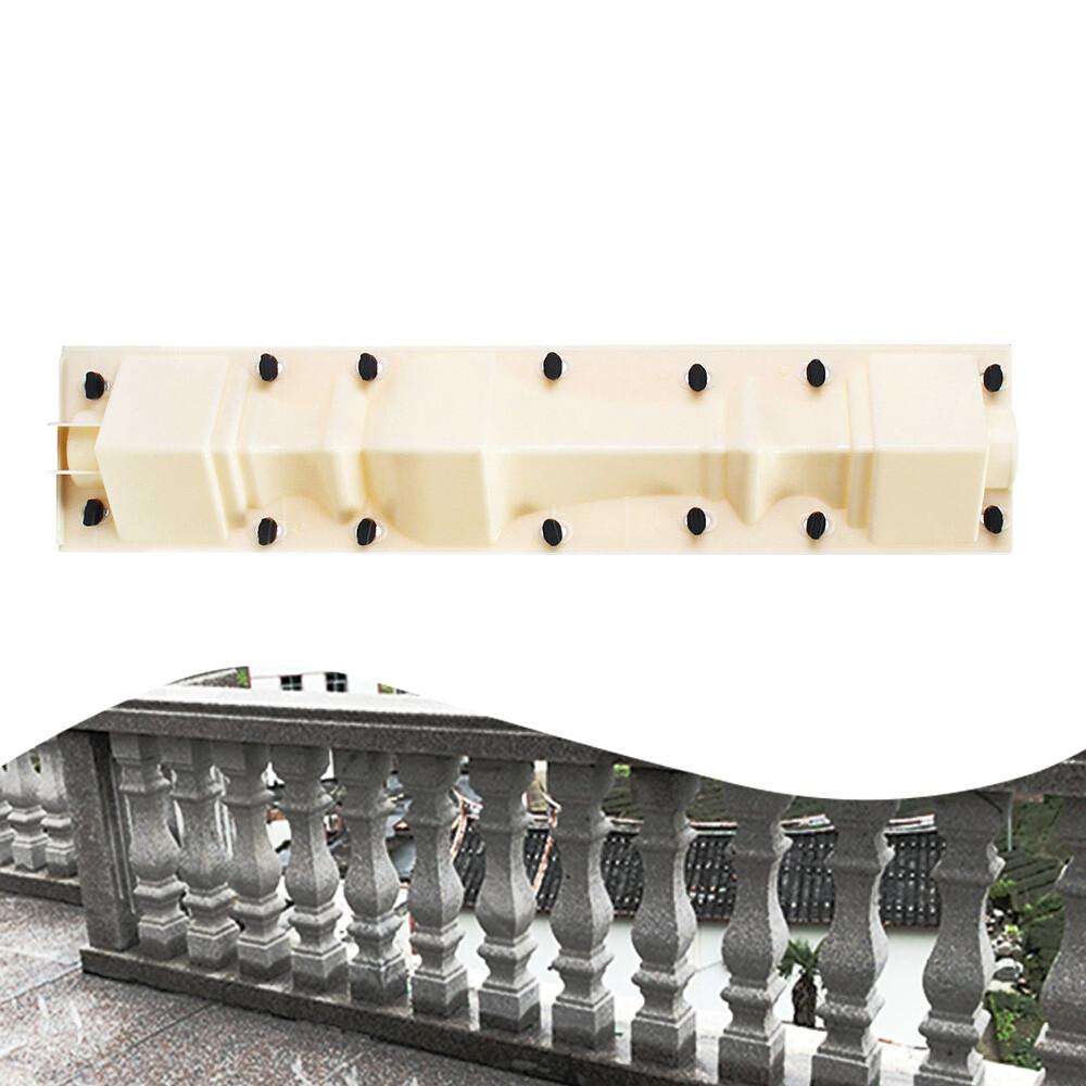 Forma na słupek balustrady z białego plastiku, wysokość 70 cm, ręczna obsługa, dekoracyjny słupek poręczy, wielokrotnego użytku, forma do betonu DIY