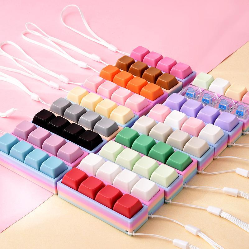 Portable Stress Relief Toy with Button Lanyard Anti-Anxiety Fidget Toy for Adults Kids Office Travel Pressure Alleviation