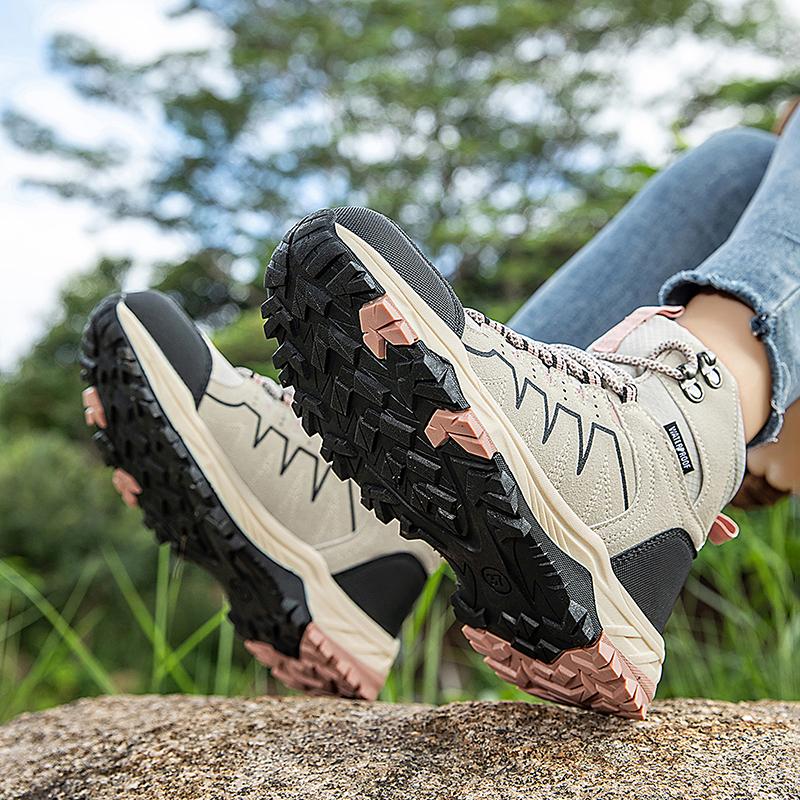 Autumn Winter Outdoor Sports Shoes for Men Women Quality High-top Men's Hiking Sneakers Big Size 46 N-slip Trekking Shoes Men