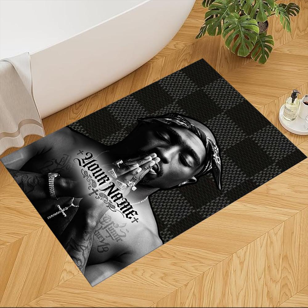 2pac Customize Your Name Carpet Suitable for Decorate Room Study Room Game Room Playrooms Antislip Carpet Decorate Offices