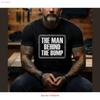 Pregnancy T Shirt The Man Behind Bump Funny Mens Dad Baby S for Pregnant Fathers Day Vintage Washed Stylish Homme Unisex