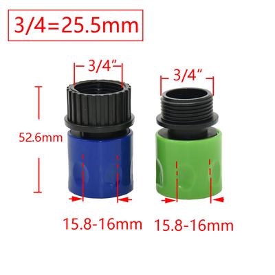 Garten 3/4 Zoll Gewinde Schnellkupplung Stecker 3/4 Buchse Wasserpistolen-Anschluss Bewässerungsschlauch-Fitting 1 Stück