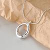 Simple Fashion Irregular Water Droplet Oval Pendant Necklace for Women Trendy Clavicle Choker Friendship Jewelry Accessories