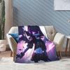 Murder Drones Game Knitted Blanket Fleece Uzi Doorman Horror Super Warm Throw Blankets for Home Couch Bedspread