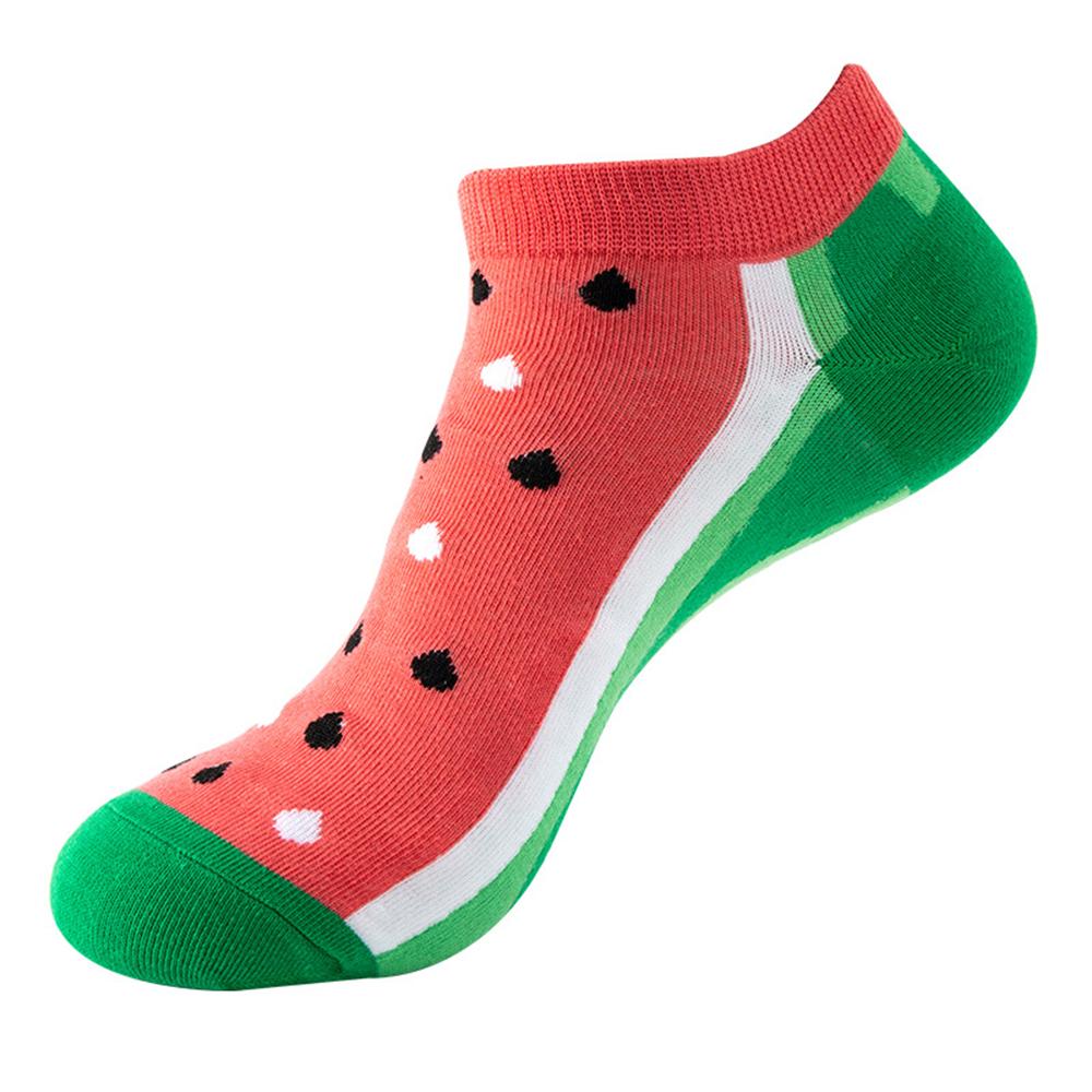 Fashion Funny Men's Hip Hop Harajuku Cartoon Cotton  Fruit Animal Beer Food Happy Casual Business Short Socks Gift Dropship