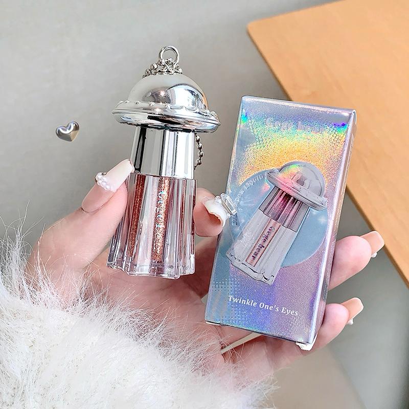 UFO Pendant Shiny Eyeshadow Liquid Gege Bear  Pearlescent Fine Shimmer Brightening Anti-makeup Liquid Eyeshadow