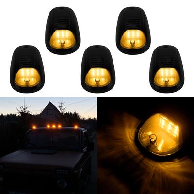Roof Lamps Doom Lights Car Cab Roof Marker Lights 9LED Black Smoked Lens Lamps 5pcs Car Light For Truck SUV DC 12V/24V