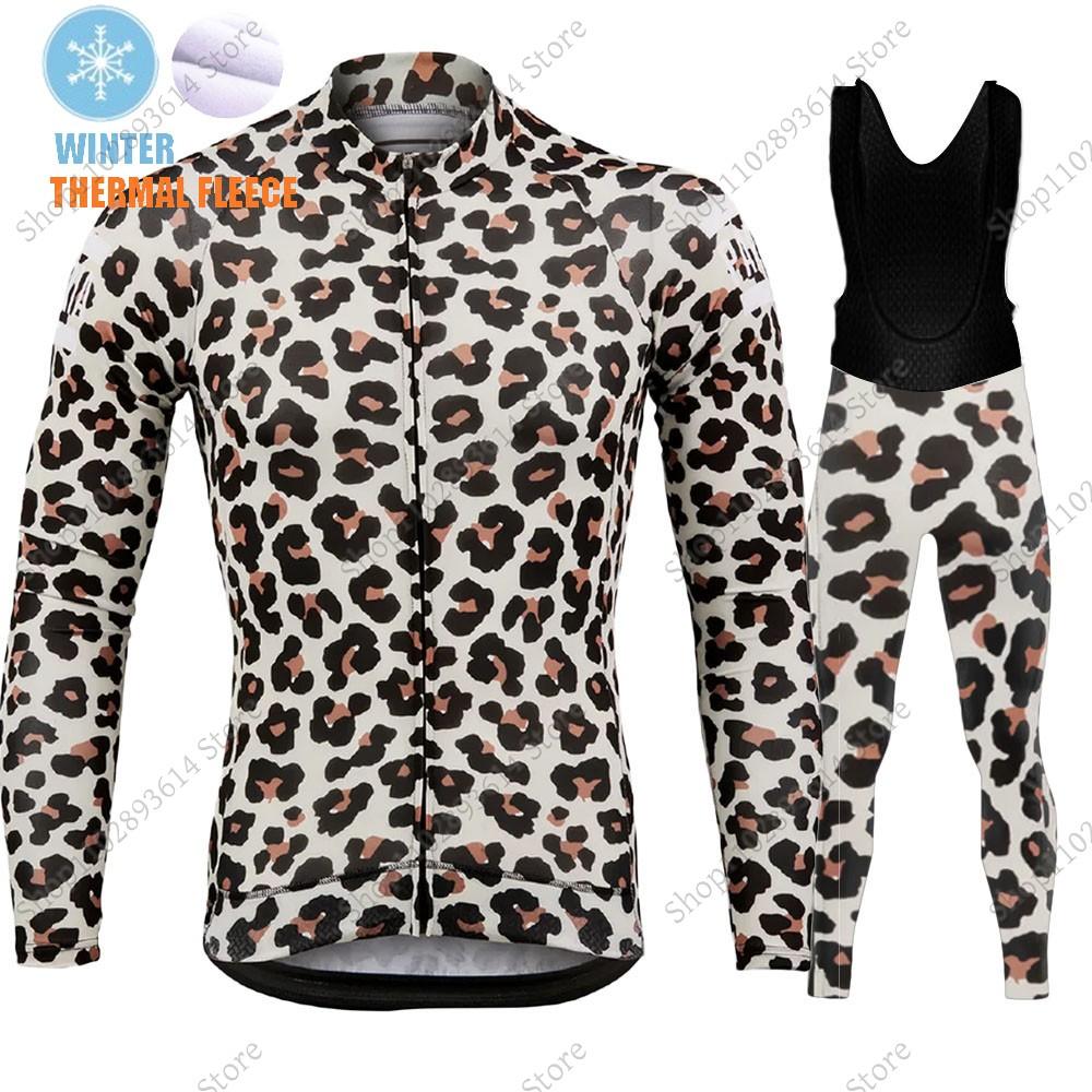 Cycling Jersey Set Mens Winter Long Sleeve Clothing Suit MTB Bike Road Pants Bib Wear Kits