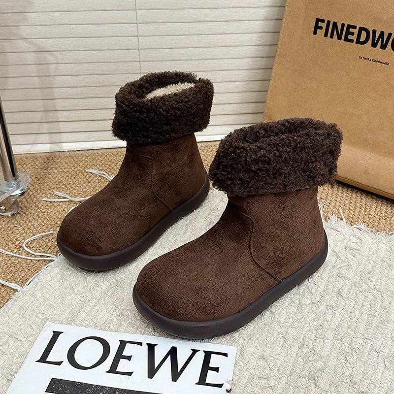 

Женские зимние легкие теплые утепленные снежные ботинки на толстой подошве с мехом, нескользящие, износостойкие, повседневные кроссовки до середины икры, хлопковые ботинки 40 темно-коричневого