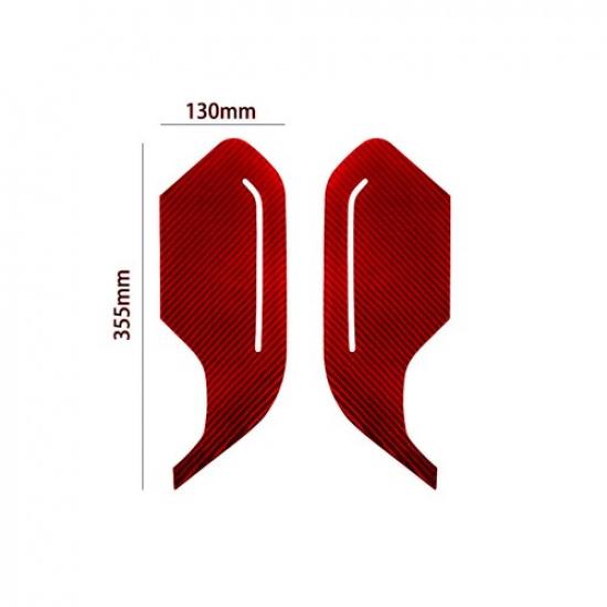 2Pcs Red Carbon Fiber Rear Door Panel Cover Trim For Jeep Wrangler JL Gladiator