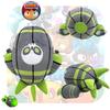 Zomg Jumbo Plush Animal Toy Soft And Stuffed Fiber Cotton Green And Grey 23*22cm