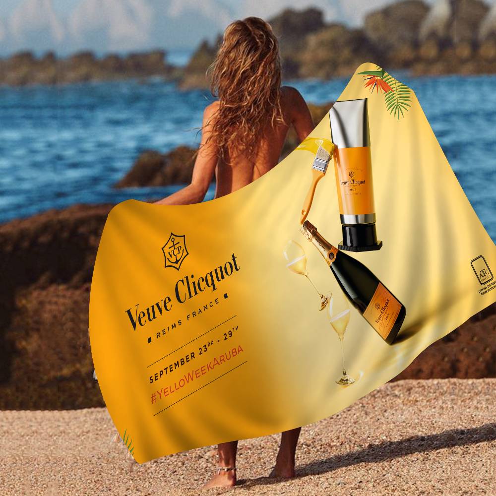 V-Veuve C-clicquot Große Mikrofaser-Strandtücher Schnelltrocknendes Handtuch Sandstrandtücher Poolhandtuch Für Reisen Schwimmbad Yoga