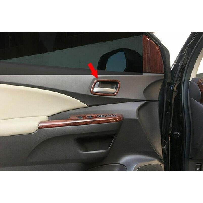 For Honda CRV CR-V 2012-2016 Peach Wood Grain Interior Door Handle Cover Trim 4*