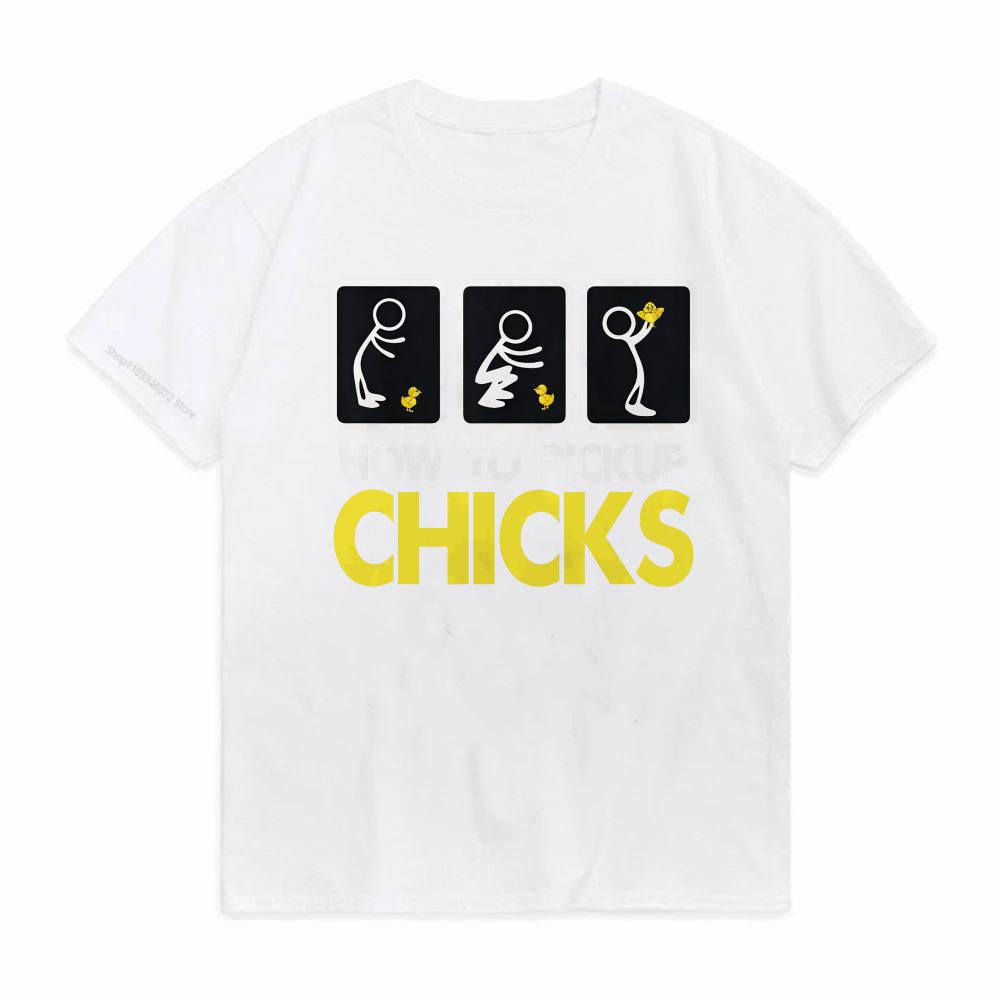 How To Pick Up Chicks Shirt Cute Pick Chicks 101 TShirt Cotton Tops  Tees For Men Printing Top TShirts Casual Hip Hop