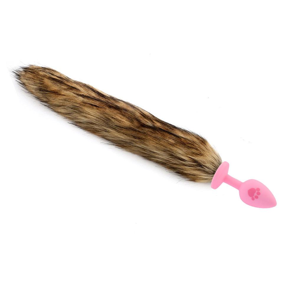 SM Training Cat Scratching Tail Role Play Masturbation Sex Toy Silicone Fox Tail Butt Plug Adult Sex Product