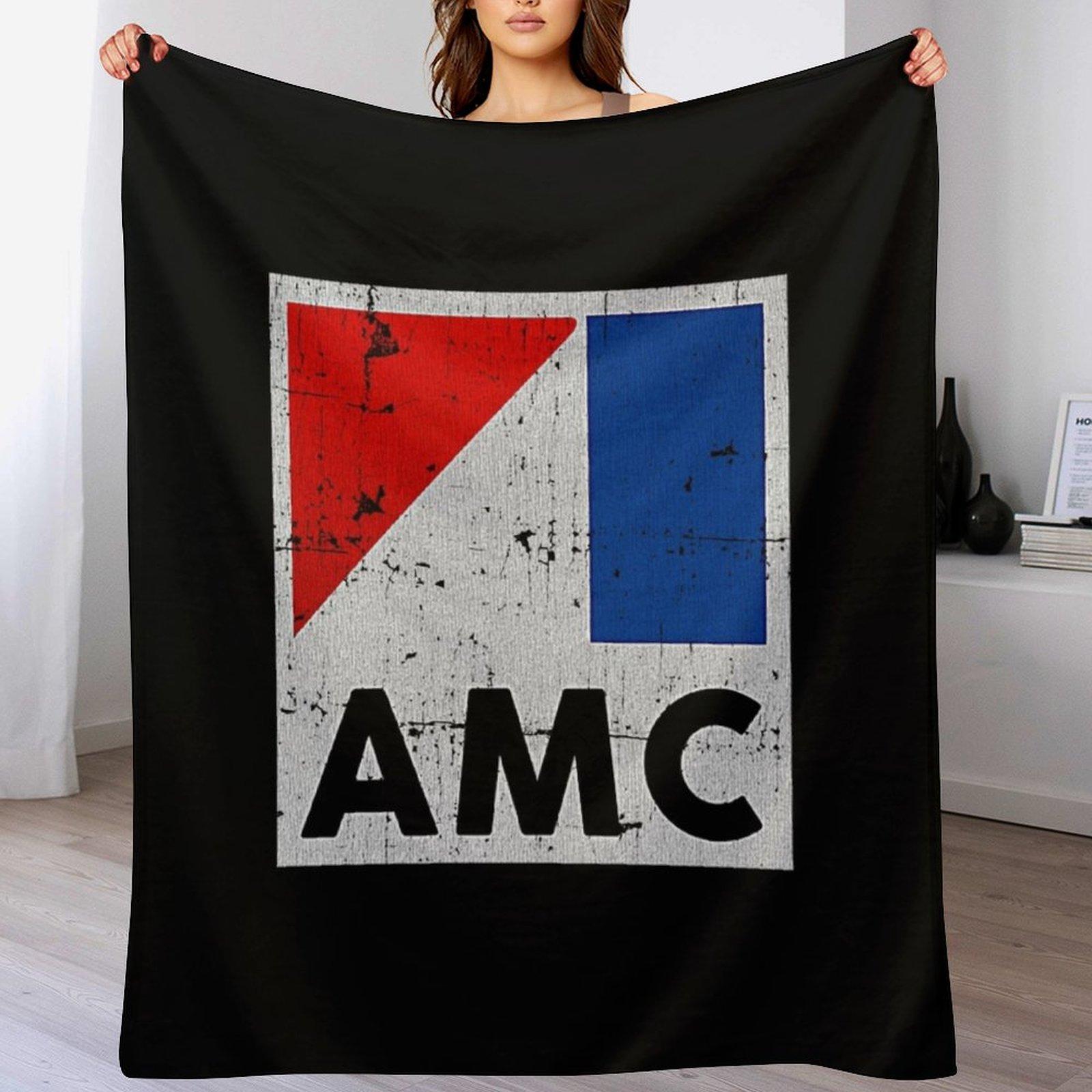 

Vintage AMC American Motors Corporation TShirt Throw Blanket Stain Resistant Cozy Warm Blanket 102x76cm(40x30in)