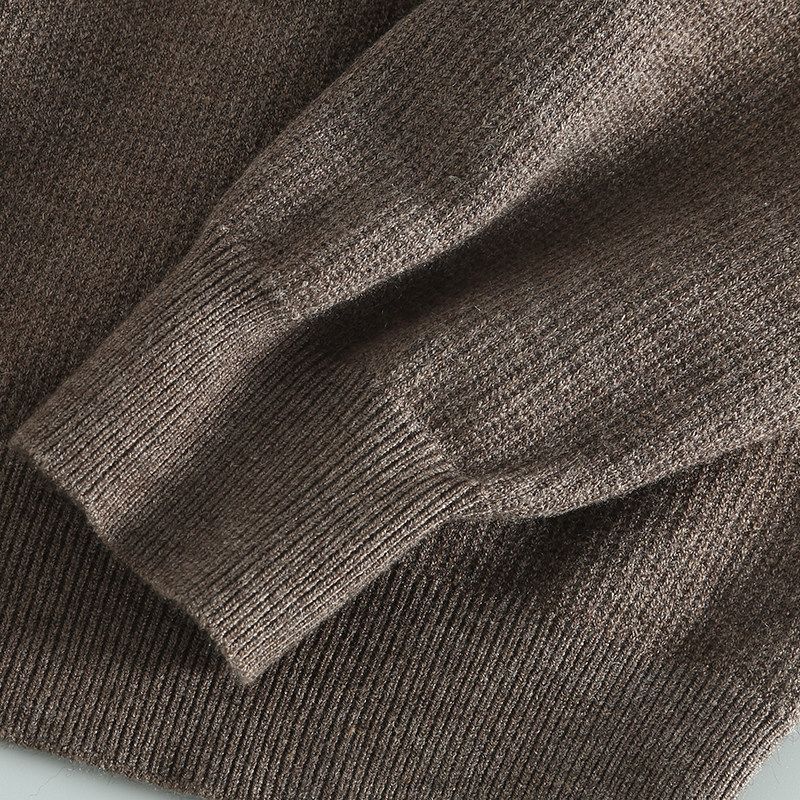 Export Label Cutting Tail Order Men Temperament Commute Stand Collar Men Zipper Cardigan Outerwear Sweater Heavy Weight Weight Tops