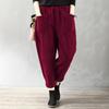 In Stock! Women's 2026 Autumn/Winter Elastic Waist Corduroy Loose Pants