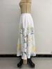 Independent Station 2025 Floral Print Button-Decorated Summer Skirt - Casual & Fresh Style