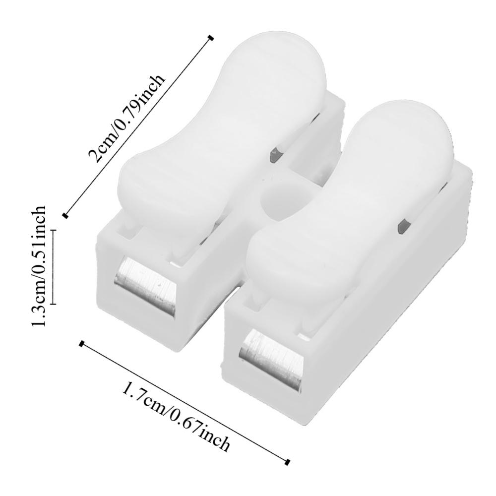 100Pcs CH-2/CH-3 Spring Connector 250V 10A Press Terminal  Electrical Applications